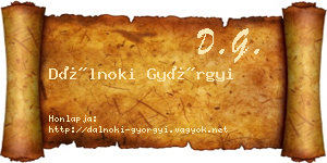 Dálnoki Györgyi névjegykártya